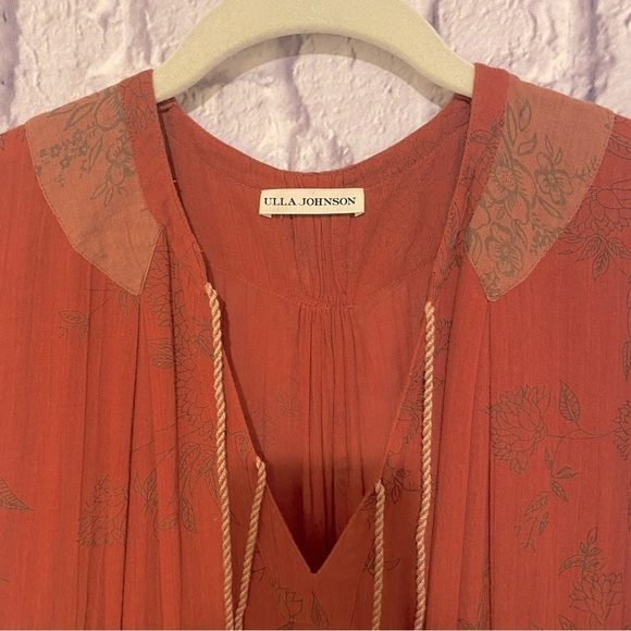 ULLA Johnson Prairie Bohemian Lagenlook Cottagecore Midi Dress 2 - Picture 5 of 11